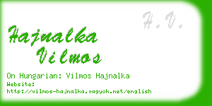 hajnalka vilmos business card